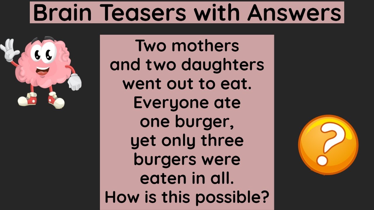 10 Easy Riddles For Kids With Answers Brain Teasers by