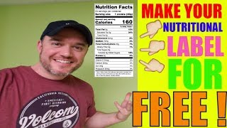 How to get a nutritional label for my product [ step by step tutorial ]