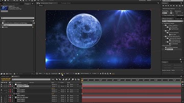 Space Scene - After Effects Tutorial CS3 to CS6 - How To Make A Space Scene With Nebula And Flares