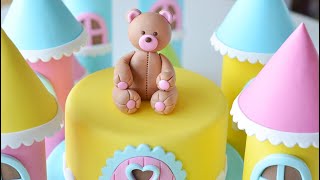Teddy Bear Castle Cake Tutorial Part1 테디베어성케이크 만들기 첫번째  귀여운 돌케이크