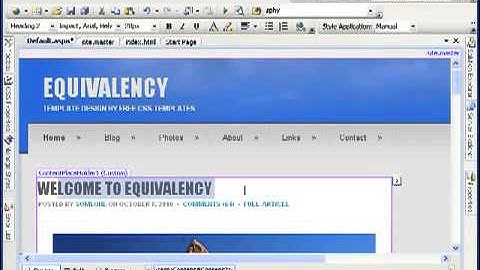 Adding CSS Template to ASP NET Master Page   YouTube