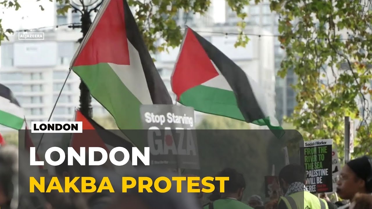 مسيرة مؤيدة للفلسطينيين في لندن: تغيير المسار خلال تجمع اليمين المتطرف في ميدان ترافالغار