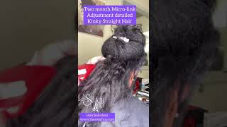 ~53~ Microlinks using Kinky Straight Hair /4C Texture (Detailed) Brazilian Blowout