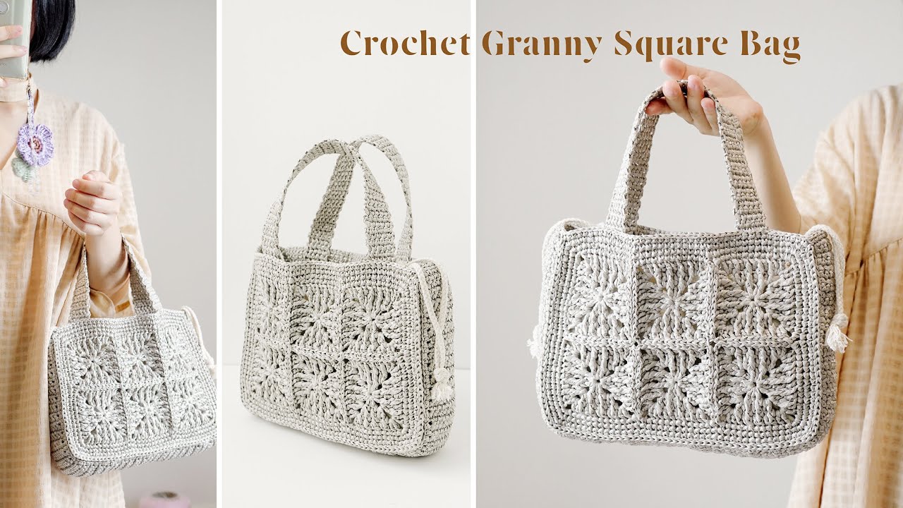 How to Crochet a Granny Square Tote Bag | Crochet Tutorial - YouTube