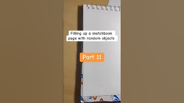 Filling up a sketchbook page with random objects challenge… PART 11 Series 2!🫶 #art #doodle