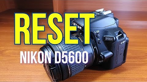 How to Reset Nikon D5600 DSLR Camera Settings
