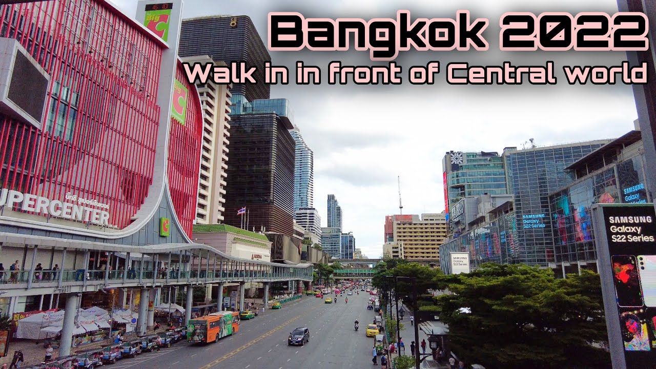 Walking around at Central world, Bangkok Thailand , City walk