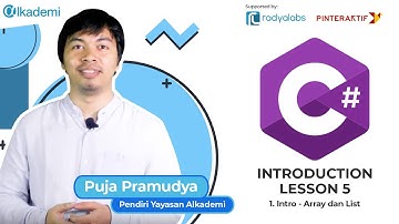 Introduction to C# | Lesson 5 - 1. Intro Array dan List