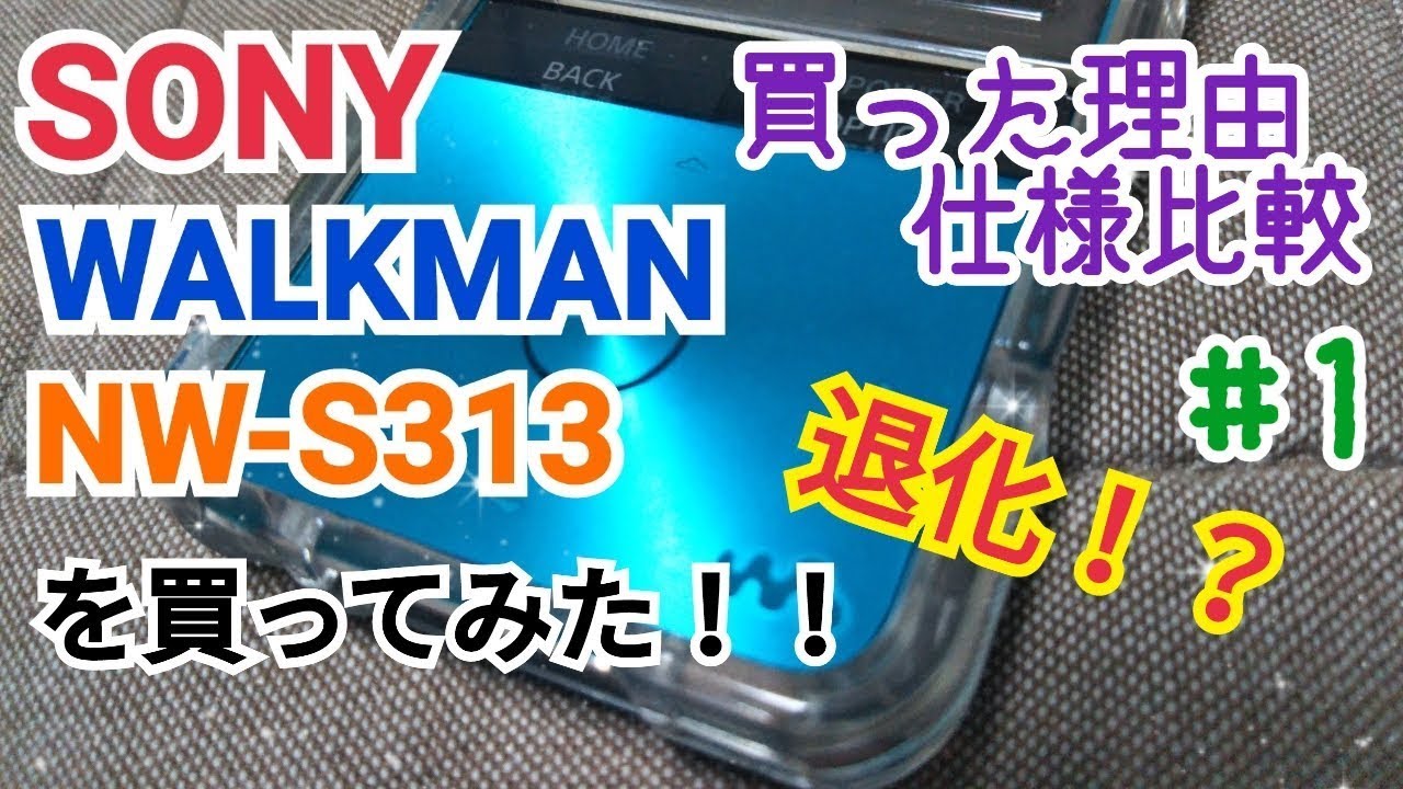Sony Walkman Nw S313を買ってみた 1 この機種を買った理由 旧モデルとの仕様比較 まさかの退化 Youtube