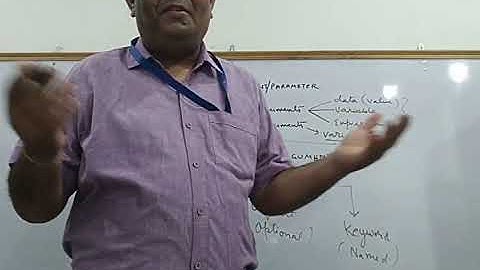 Actual and formal arguments.