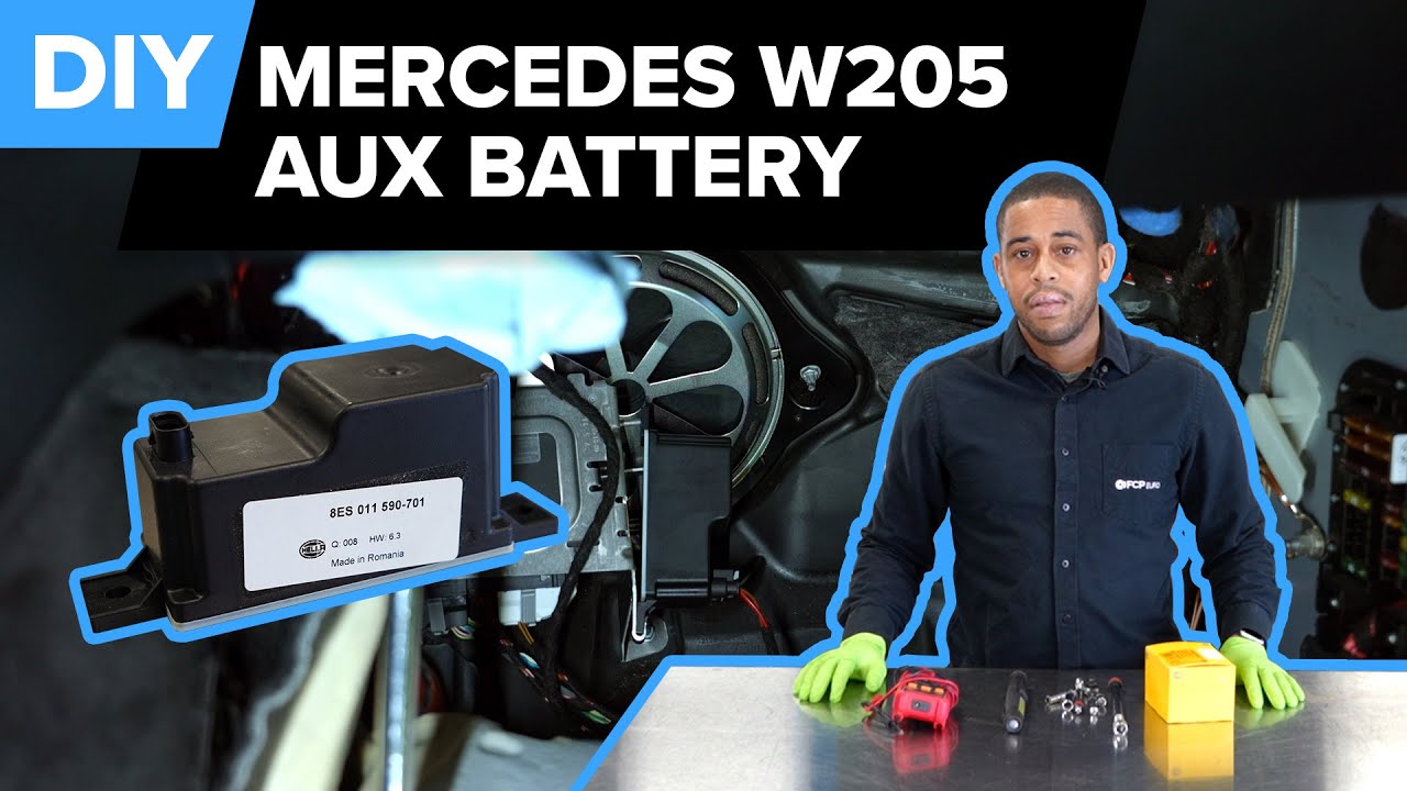 Mercedes-Benz W205 Auxiliary Battery Replacement DIY (Mercedes-Benz C300,  S63 AMG, C63 AMG, & More) 