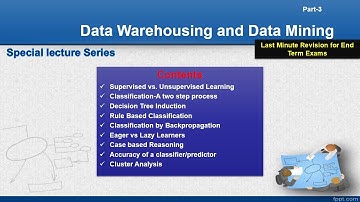 Data Warehousing & Data Mining (Last Minute Preparation) Crash Course Part-3