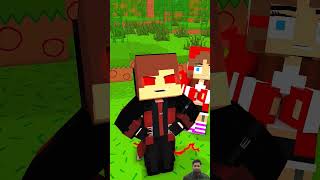 JJ and MOBZILLA Enderman &amp; JJ Sister Pol poi Pol#shorts#minecraft