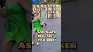 Ask Tinker Bell for Pixie Dust! #magichappens #tinkerbell #disneyland #shorts