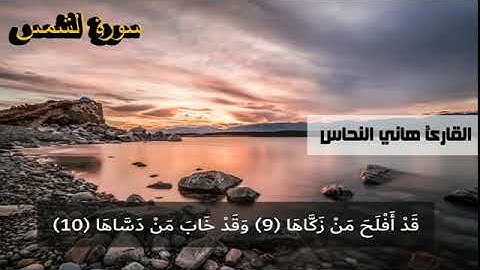 سورة الشمس للشيخ هانى فوزى النحاس