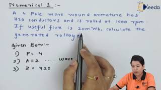 Numerical 01 on EMF Equation - DC Machine - Electrical Machines 1