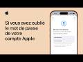 Si vous avez oublié le mot de passe de votre compte Apple | Assistance Apple