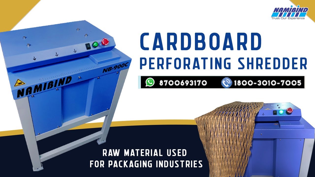 Cardboard Perforating Shredder Machine | Namibind | 📲 +91-8700693170