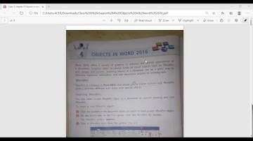 Class 5 chapter 4 Objects in word 2016