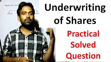 Underwriting of Shares and Debentures For IPCC ,B.Com|Solved Practical Question||Solved Problem