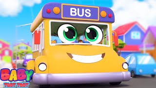 wheels on the bus yellow bus and vehicles rhymes for kids