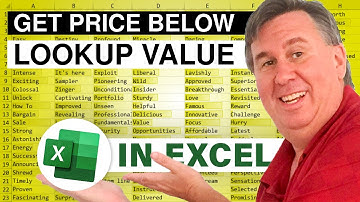 Excel - Dueling Excel- Price Beneath Lookup Value - Episode 1424