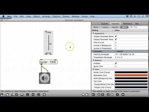 Max MSP V6 Tutorial 6 - live.slide