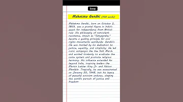 Essay On Mahatma Gandhi In English 10 Lines On Mahatma Gandhi Mahatma Gandhi Essay In 100 Words 