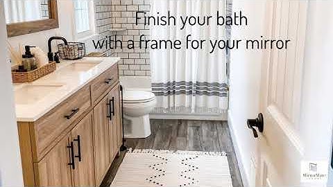 @emma_grace_blog shows how to add a frame to your mirror with MirrorMate
