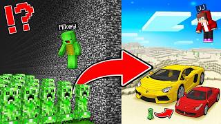 ARMY of CREEPERS vs GIANT CARS Battle in Minecraft JJ And Mikey