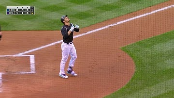 LAD@COL: Arenado hits a home run to give Rockies lead