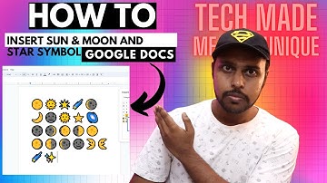 How to insert sun & moon and star symbol in google docs