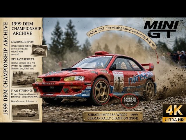 MINI GT Subaru Impreza WRC97 #1 1999 DRM Champion - YouTube