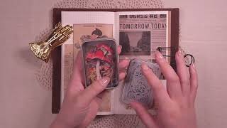 ASMR | 오랜만에 돌아와도 빈티지🤎| vintage journal | 종이 ASMR | 다꾸 | #다이어리꾸미기 #scrapbooking