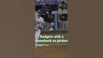 Dodgers hit a homerun vs pirates game 2 #sports #dodgers #baseball #highlights #youtube #shorts