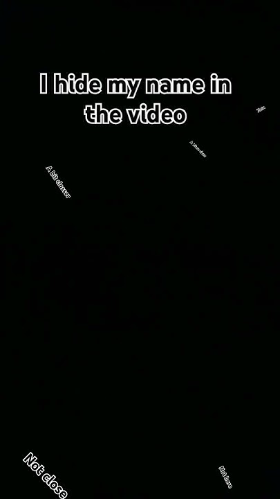 I hide my name - YouTube