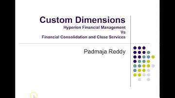 Oracle EPM - FCCS Custom Dimensions