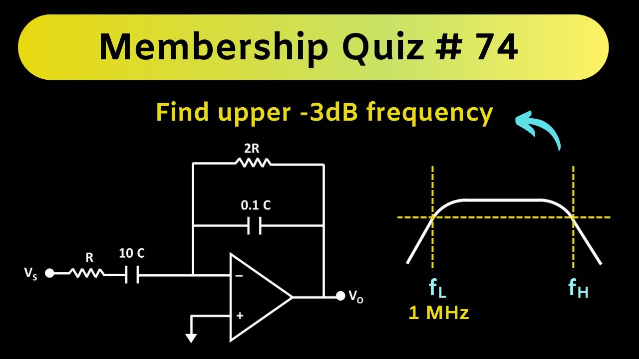 Band Pass Filter using Operational Amplifier | Membership Quiz # 74 ...