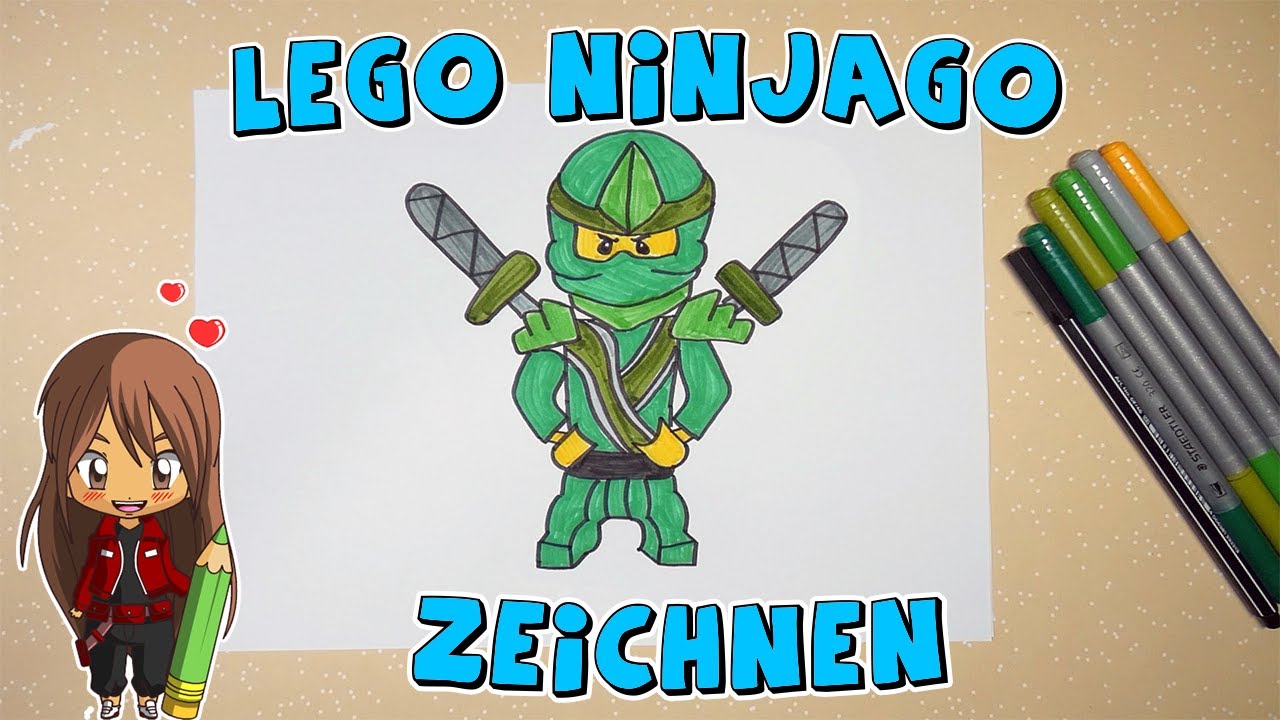 Lego Ninjago einfach malen für Kinder | ab 10 Jahren | Malen mit Evi | deutsch