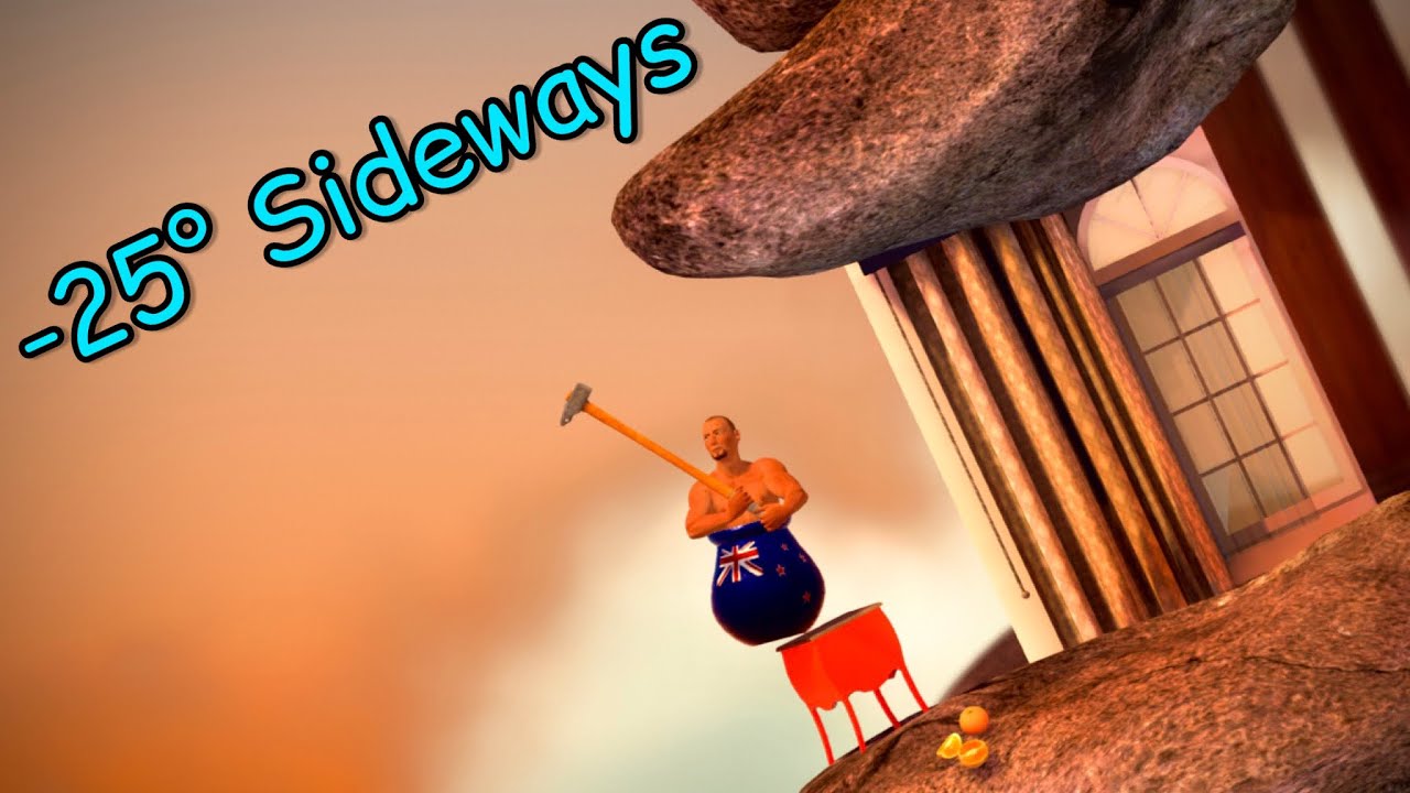 Beating Getting Over It but It's -25° Sideways (Cut Down Run)