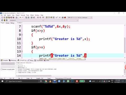 Comparing of two numbers in C || if statement || Basic programming ...