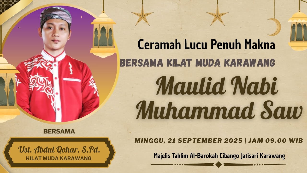 Ceramah Lucu Penuh Makna Kilat Muda Karawang | Maulid Nabi Muhammad SAW | Jatisari Karawang