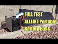 Full test  alllike sn1000 portable power station 1037wh lithium ion nca pure sine wave