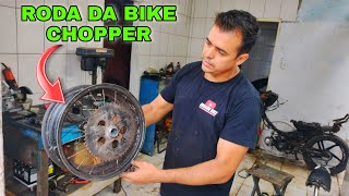 FIZ A RODA TRASEIRA DA BIKE MOTORIZADA CHOPPER COM MATERIAL DA SUCATA / SUPER NOTÍCIA DA ALICE !!!