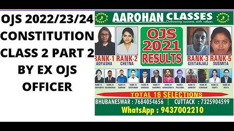 OJS CLASS BY EX OJS OFFICER-CONSTITUTION CLASS 2 PART 2-AAROHAN CLASSES-7684054656