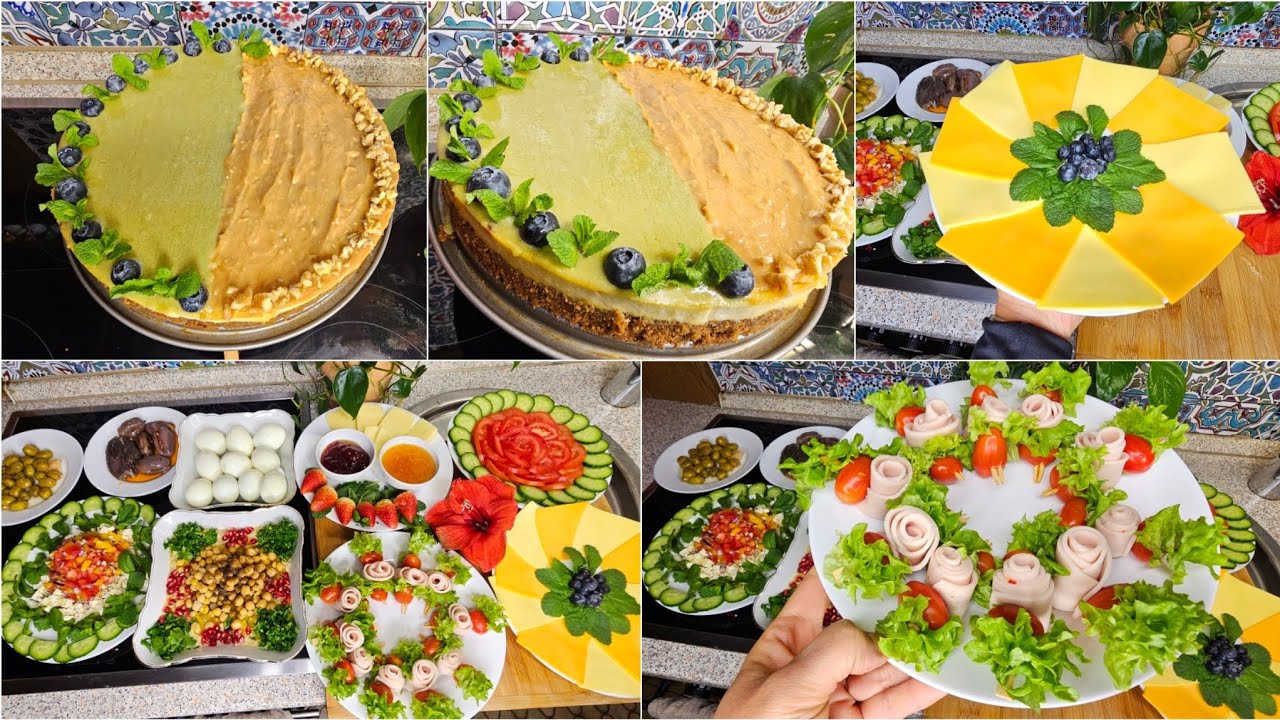 عزيمة إفطار بسيط تمت بنجاح👌‼️ تشيز كيك بنكهتين حضرت ولا أسهل