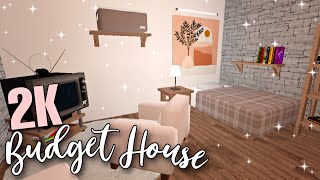 Bloxburg: 2k Budget House [NO GAMEPASS] Aesthetic Cheap Budget Tiny Home Speedbuild   Tour || ROBLOX