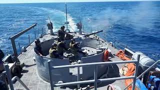 Philippine Navy Warship Conduct Test Firing of 40MM Gun