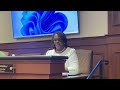Orangeburg County Councilwoman Latisha Walker speaks about one-year data center moratorium during