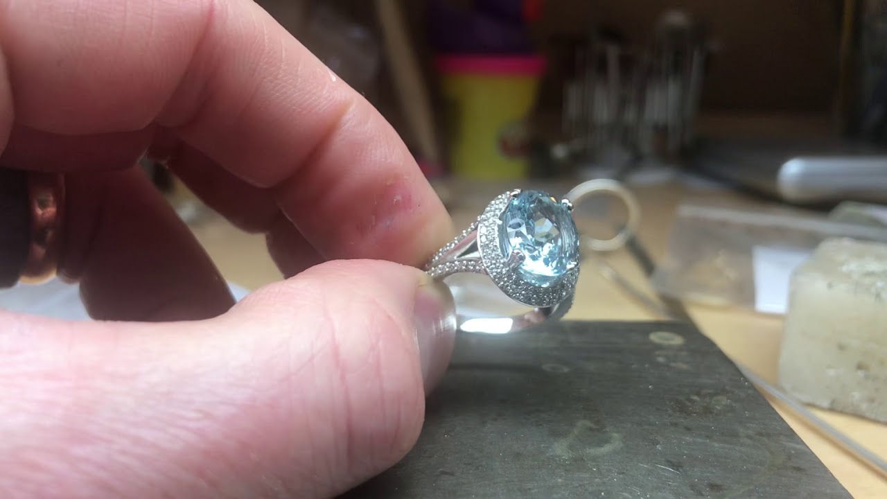 Aquamarine & Diamond Cocktail Ring 4.61ct | Campbell Jewellers Dublin's Diamond Specialist